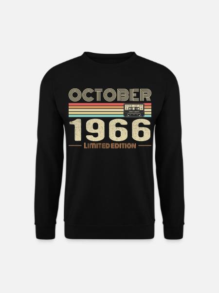 Birthday October 1966 - Birthday October 1966 - Unisex Sweatshirt - black