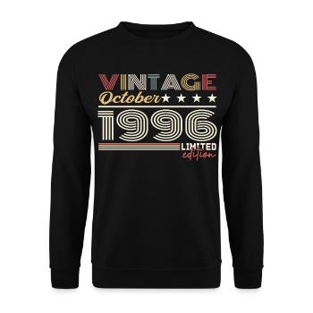 October 1996 Retro Anniversary 1996 October 1996 - Unisex Sweatshirt - black - Front - Alina (178cm) & Michal (187cm)