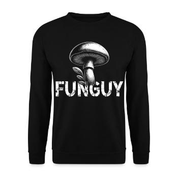 Design champignon avec lettrage - Sweat-shirt Unisexe - noir - Devant - Alina (178cm) & Michal (187cm)