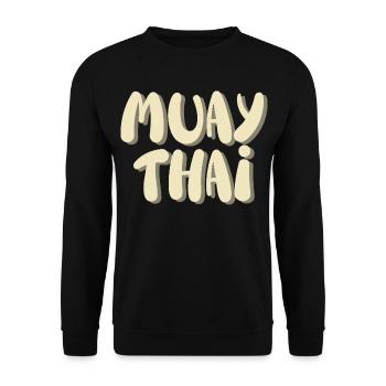 Muay Thai - Unisex Pullover - Schwarz - Vorne - Alina (178cm) & Michal (187cm)