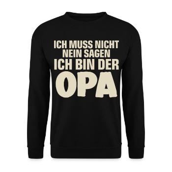 Grandfather - Unisex Sweatshirt - black - Front - Alina (178cm) & Michal (187cm)