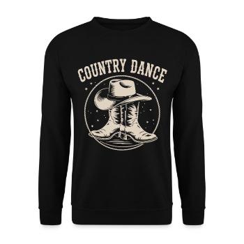 Country Dance Design - Unisex Pullover - Schwarz - Vorne - Alina (178cm) & Michal (187cm)