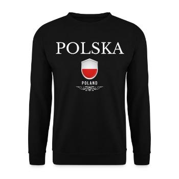Originally from Poland, born in Poland - Unisex Sweatshirt - black - Front - Alina (178cm) & Michal (187cm)