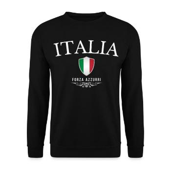 Ursprünglich aus Italien, geboren in Italien - Unisex Pullover - Schwarz - Vorne - Alina (178cm) & Michal (187cm)