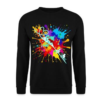 Skifahren  - Unisex Pullover - Schwarz - Vorne - Alina (178cm) & Michal (187cm)