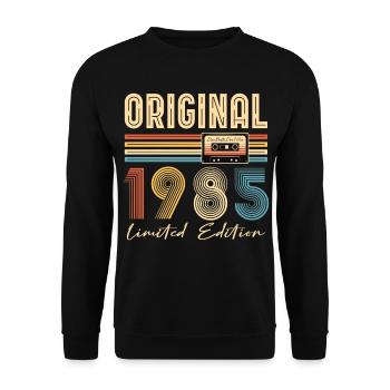 40th Birthday 40 Years Original 1985 - Unisex Sweatshirt - black - Front - Alina (178cm) & Michal (187cm)