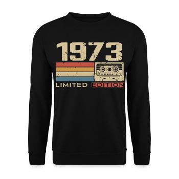 Légendes 1973 Millésime 1973 Jubilé 1973 vintage  - Sweat-shirt Unisexe - noir - Devant - Alina (178cm) & Michal (187cm)