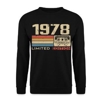 Legenden 1978 Jahrgang 1978 Jubiläum Jahrgang 1978 - Unisex Pullover - Schwarz - Vorne - Alina (178cm) & Michal (187cm)
