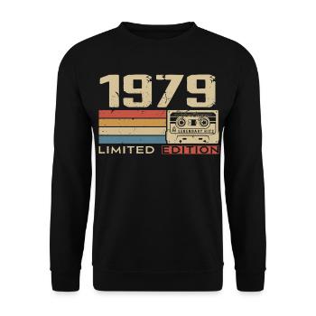 Légendes 1979 Millésime 1979 Jubilé 1979 vintage  - Sweat-shirt Unisexe - noir - Devant - Alina (178cm) & Michal (187cm)