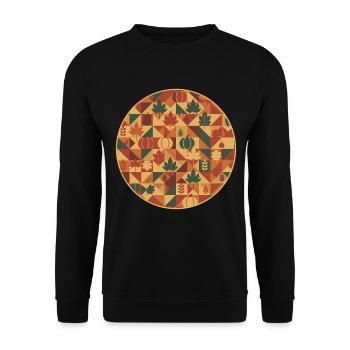 autumn vibes - Unisex Sweatshirt - black - Front - Alina (178cm) & Michal (187cm)