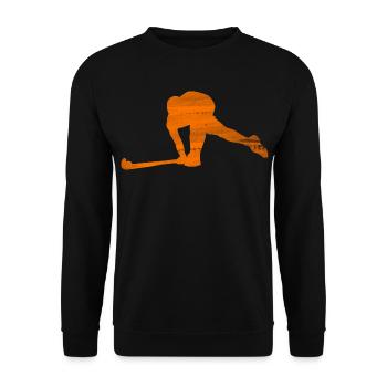 Hockey Pays-Bas - Sweat-shirt Unisexe - noir - Devant - Alina (178cm) & Michal (187cm)