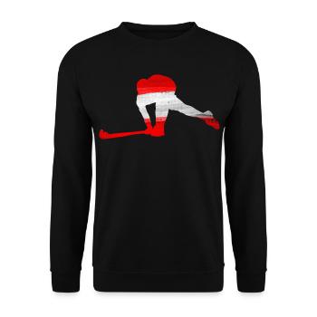 Hockey Austria - Unisex Sweatshirt - black - Front - Alina (178cm) & Michal (187cm)