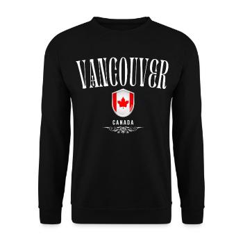 Vancouver Canada, Vancouver souvenir - Unisex Sweatshirt - black - Front - Alina (178cm) & Michal (187cm)
