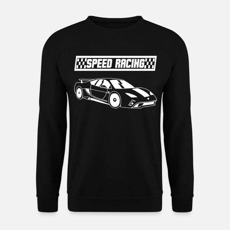 Voiture de course blanche - Sweat-shirt Unisexe - noir