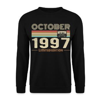 Birthday october 1997 - Unisex Sweatshirt - black - Front - Alina (178cm) & Michal (187cm)