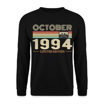 Birthday October 1994 - Birthday October 1994 - Unisex Sweatshirt - black - Front - Alina (178cm) & Michal (187cm)