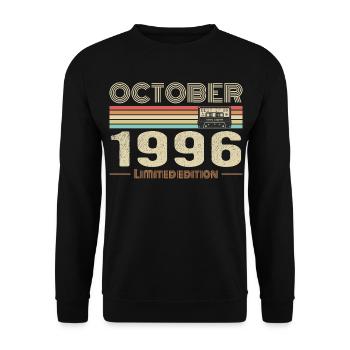 Birthday october 1996 - Unisex Sweatshirt - black - Front - Alina (178cm) & Michal (187cm)