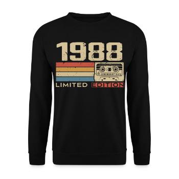 Legenden 1988 Jahrgang 1988 Jubiläum Jahrgang 1988 - Unisex Pullover - Schwarz - Vorne - Alina (178cm) & Michal (187cm)