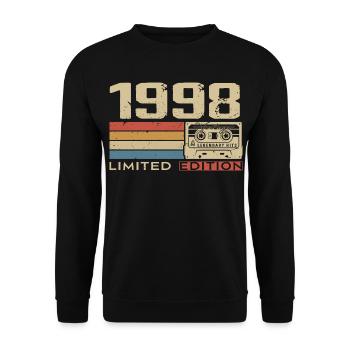 Légendes 1998 Millésime 1998 Jubilé 1998 vintage  - Sweat-shirt Unisexe - noir - Devant - Alina (178cm) & Michal (187cm)