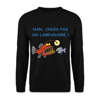 Abyssal Fish - Unisex Sweatshirt - black - Front - Alina (178cm) & Michal (187cm)