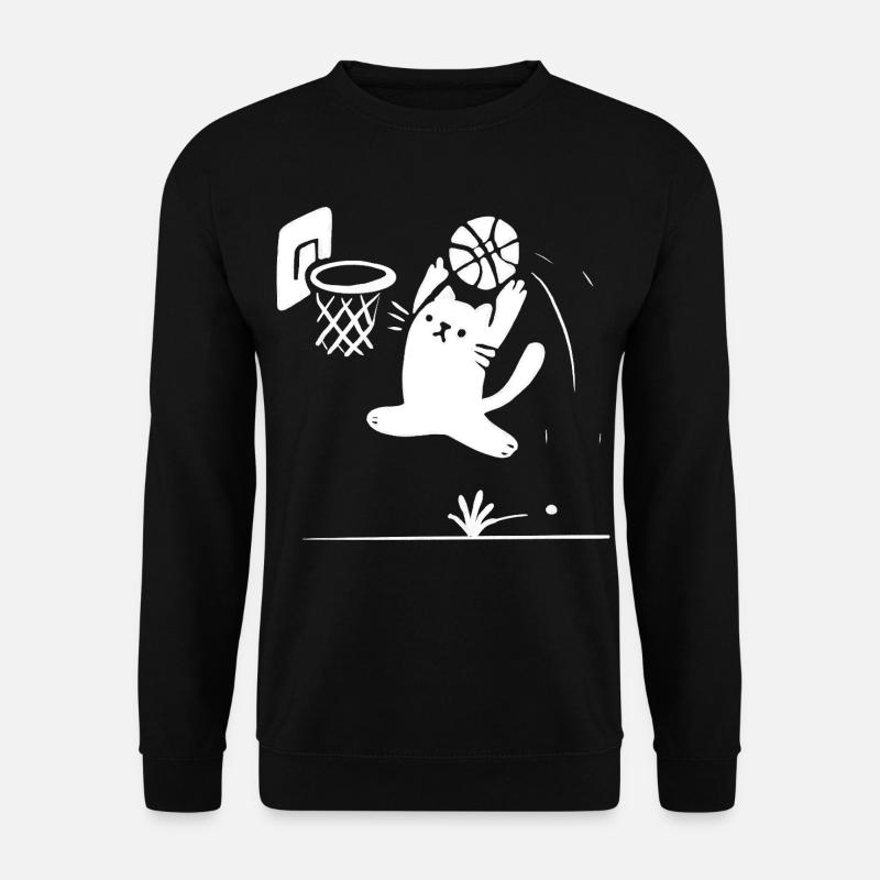 Chat de basket-ball - Sweat-shirt Unisexe - noir