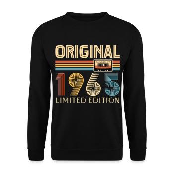 Original 1965 Geburtstag 60 Jahre altes Partygeschenk - Unisex Pullover - Schwarz - Vorne - Alina (178cm) & Michal (187cm)