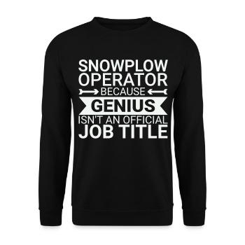 Snowplow Operator Genius Snow Plow Driver - Unisex Sweatshirt - black - Front - Alina (178cm) & Michal (187cm)