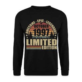 28th Retro Anniversary October 1997 - October 1997 - Unisex Sweatshirt - black - Front - Alina (178cm) & Michal (187cm)