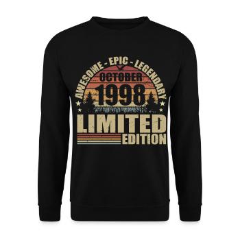 27th Retro Anniversary October 1998 - October 1998 - Unisex Sweatshirt - black - Front - Alina (178cm) & Michal (187cm)
