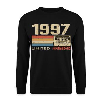 Legenden 1997 Jahrgang 1997 Jubiläum Jahrgang 1997 - Unisex Pullover - Schwarz - Vorne - Alina (178cm) & Michal (187cm)