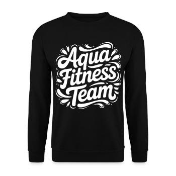 Aquafitness Team Schriftzug - Unisex Pullover - Schwarz - Vorne - Alina (178cm) & Michal (187cm)