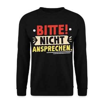 Malle DO NOT TALK Mallorca Party Funny - Unisex Sweatshirt - black - Front - Alina (178cm) & Michal (187cm)