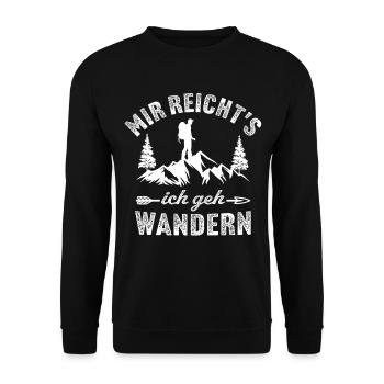 J’en ai assez de faire de la randonnée - Sweat-shirt Unisexe - noir - Devant - Alina (178cm) & Michal (187cm)