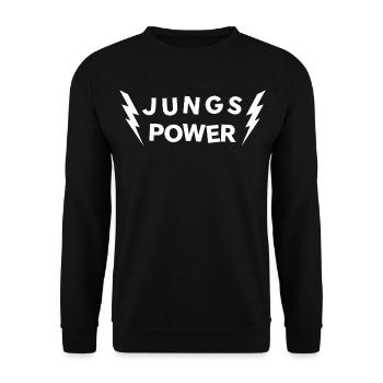 Boys power - Unisex Sweatshirt - black - Front - Alina (178cm) & Michal (187cm)