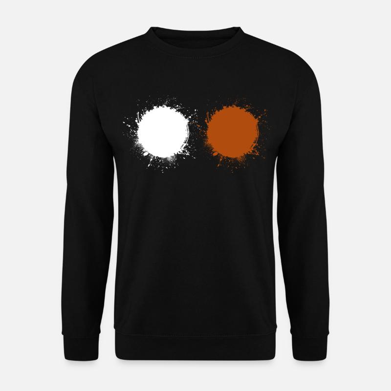 Weiß Braun - Unisex Pullover - Schwarz