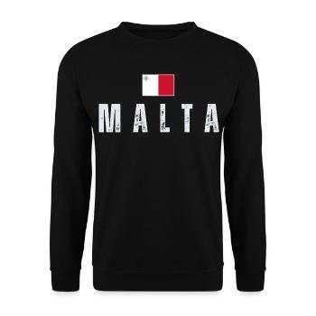 Flag of Malta, Maltese patriot - Unisex Sweatshirt - black - Front - Alina (178cm) & Michal (187cm)