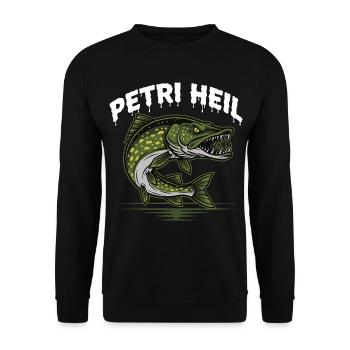 Chemise Petri Heil Angler - Sweat-shirt Unisexe - noir - Devant - Alina (178cm) & Michal (187cm)