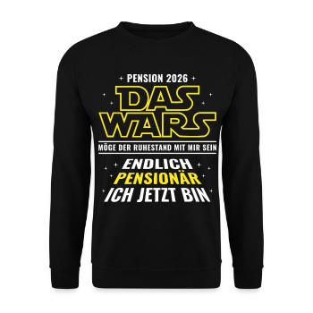 Pension 2026 That's it - Finally retired, I'm - Unisex Sweatshirt - black - Front - Alina (178cm) & Michal (187cm)