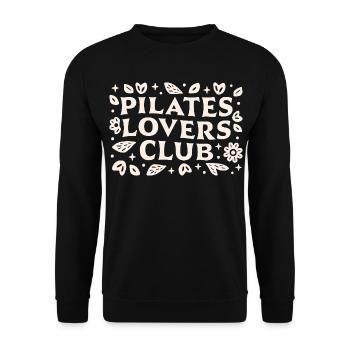 Pilates Liebhaber Club Sport Mädchen Instruktor lustig - Unisex Pullover - Schwarz - Vorne - Alina (178cm) & Michal (187cm)