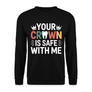 Prothésiste dentaire Crown Bridge - Sweat-shirt Unisexe - noir - Devant - Alina (178cm) & Michal (187cm)