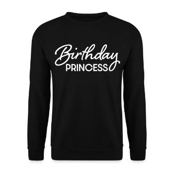 Geburtstag Prinzessin - Unisex Pullover - Schwarz - Vorne - Alina (178cm) & Michal (187cm)