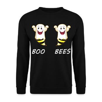 Boo Bees Halloween Couple - Unisex Sweatshirt - black - Front - Alina (178cm) & Michal (187cm)