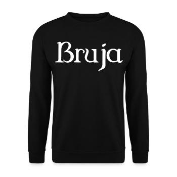 Bruja Hexe Halloween - Unisex Pullover - Schwarz - Vorne - Alina (178cm) & Michal (187cm)