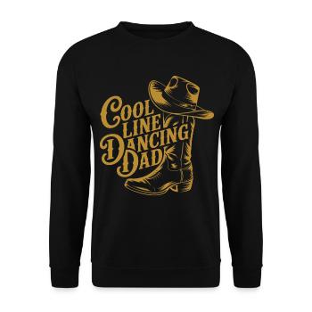 Linedancing Papa Design - Unisex Sweatshirt - black - Front - Alina (178cm) & Michal (187cm)