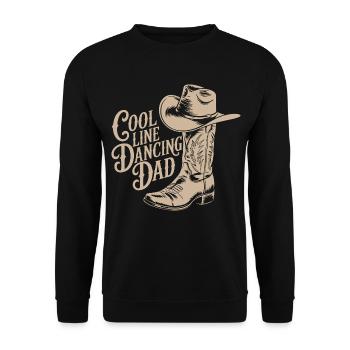 Western Cowboy Motiv Design - Unisex Pullover - Schwarz - Vorne - Alina (178cm) & Michal (187cm)