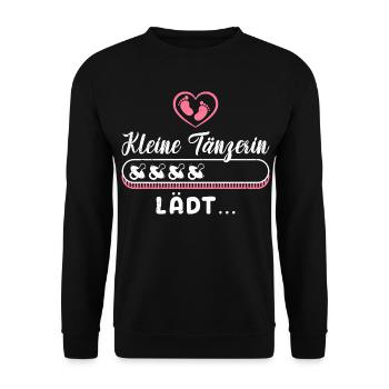 Soon Mom LITTLE DANCER INVITES Expectant Mother - Unisex Sweatshirt - black - Front - Alina (178cm) & Michal (187cm)