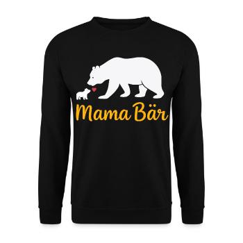 Future Maman MAMA BEAR Rétro Drôle - Sweat-shirt Unisexe - noir - Devant - Alina (178cm) & Michal (187cm)