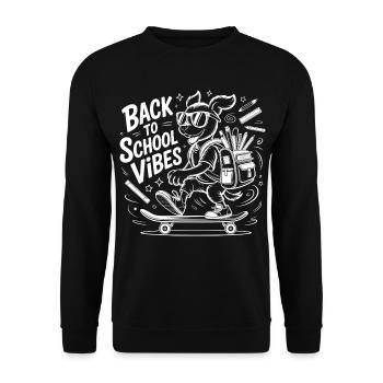 Ambiance de rentrée à l’école Skate Bunny - Sweat-shirt Unisexe - noir - Devant - Alina (178cm) & Michal (187cm)