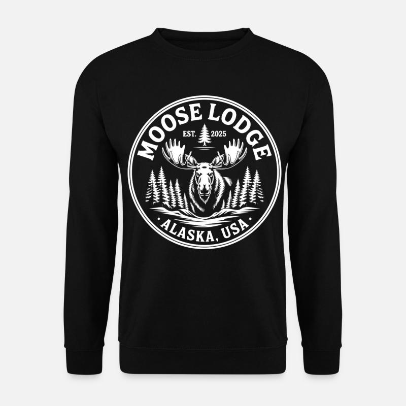 Alaska Moose Lodge Emblem - Unisex Pullover - Schwarz