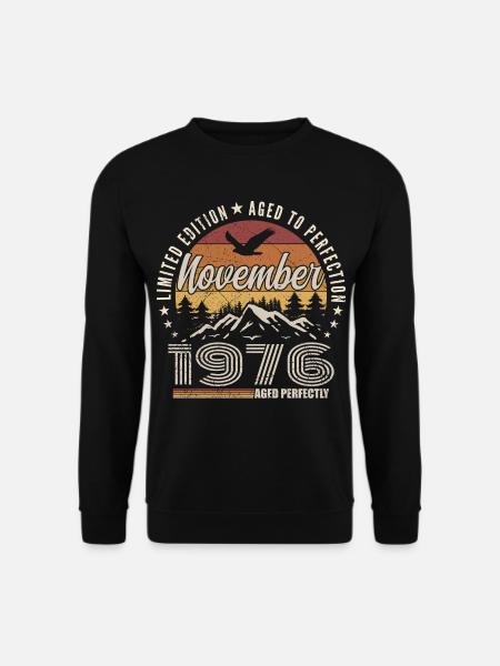 Legenden November 1976 Jahrgang November 1976 - Unisex Pullover - Schwarz